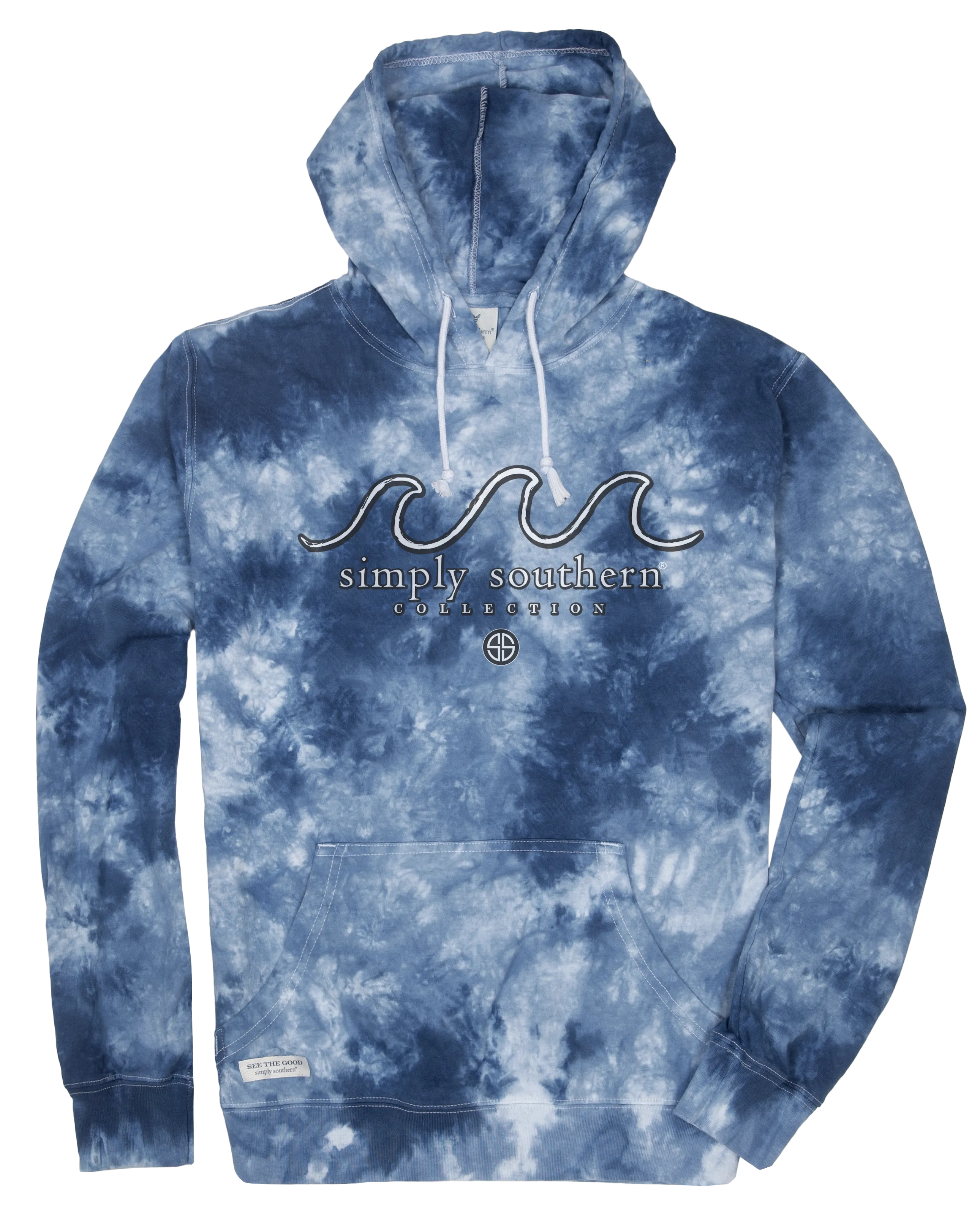 Simply Southern - BE THE LIGHT Hoodie, Wave Tie Dye