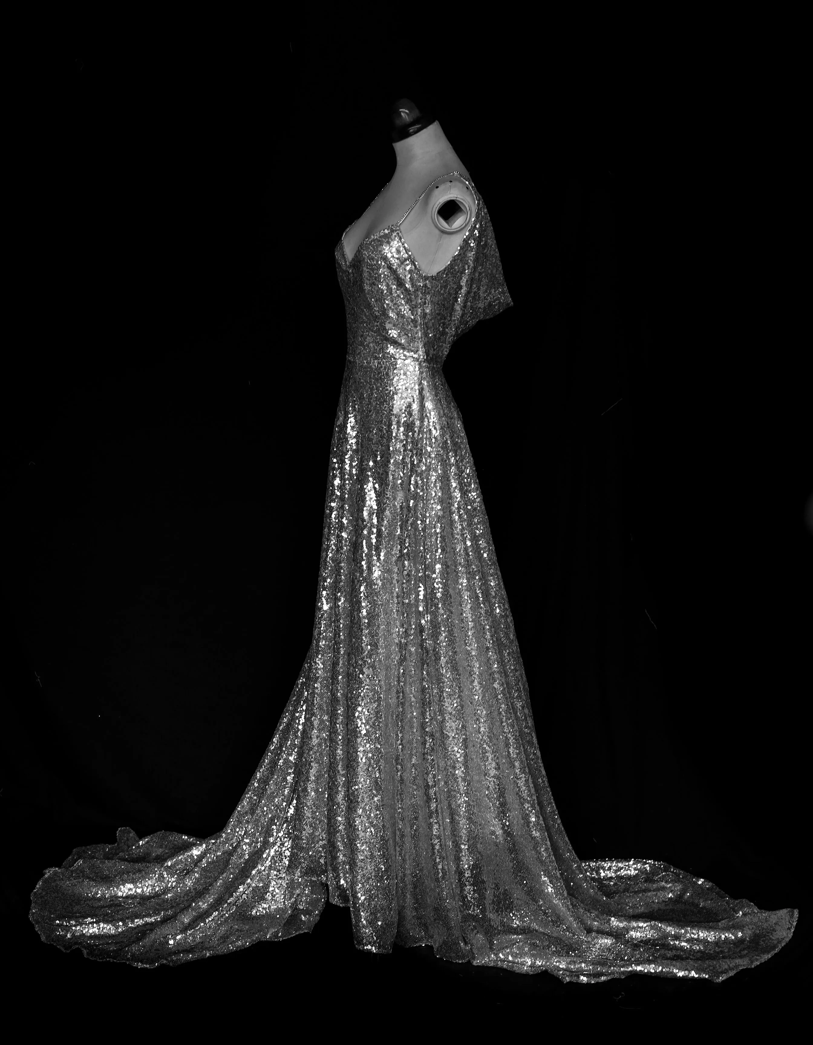 Skye - Sequin Bespoke Cowl Back Gown