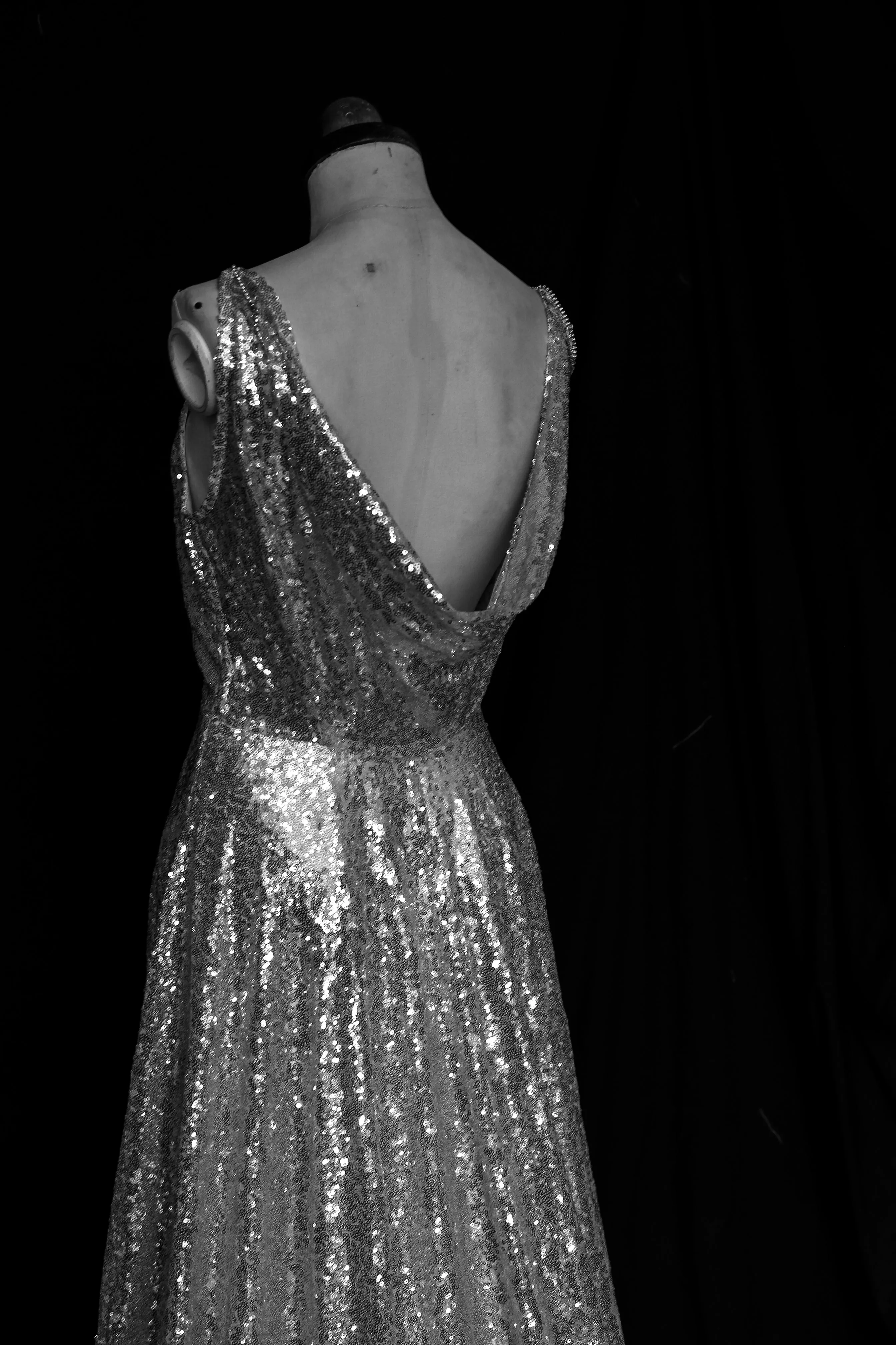 Skye - Sequin Bespoke Cowl Back Gown