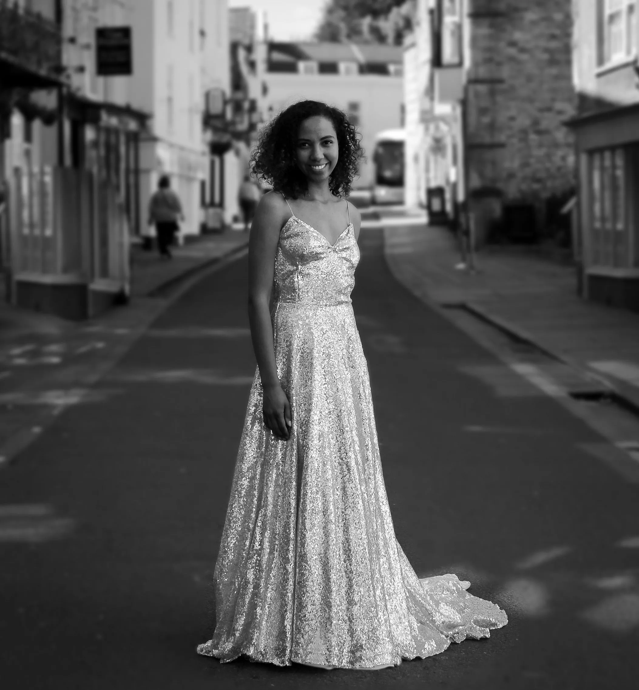 Skye - Sequin Bespoke Cowl Back Gown