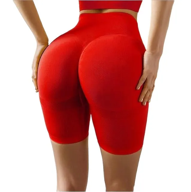 Slim Fit Sexy Women's High Waist Hip Push Up Yoga Shorts