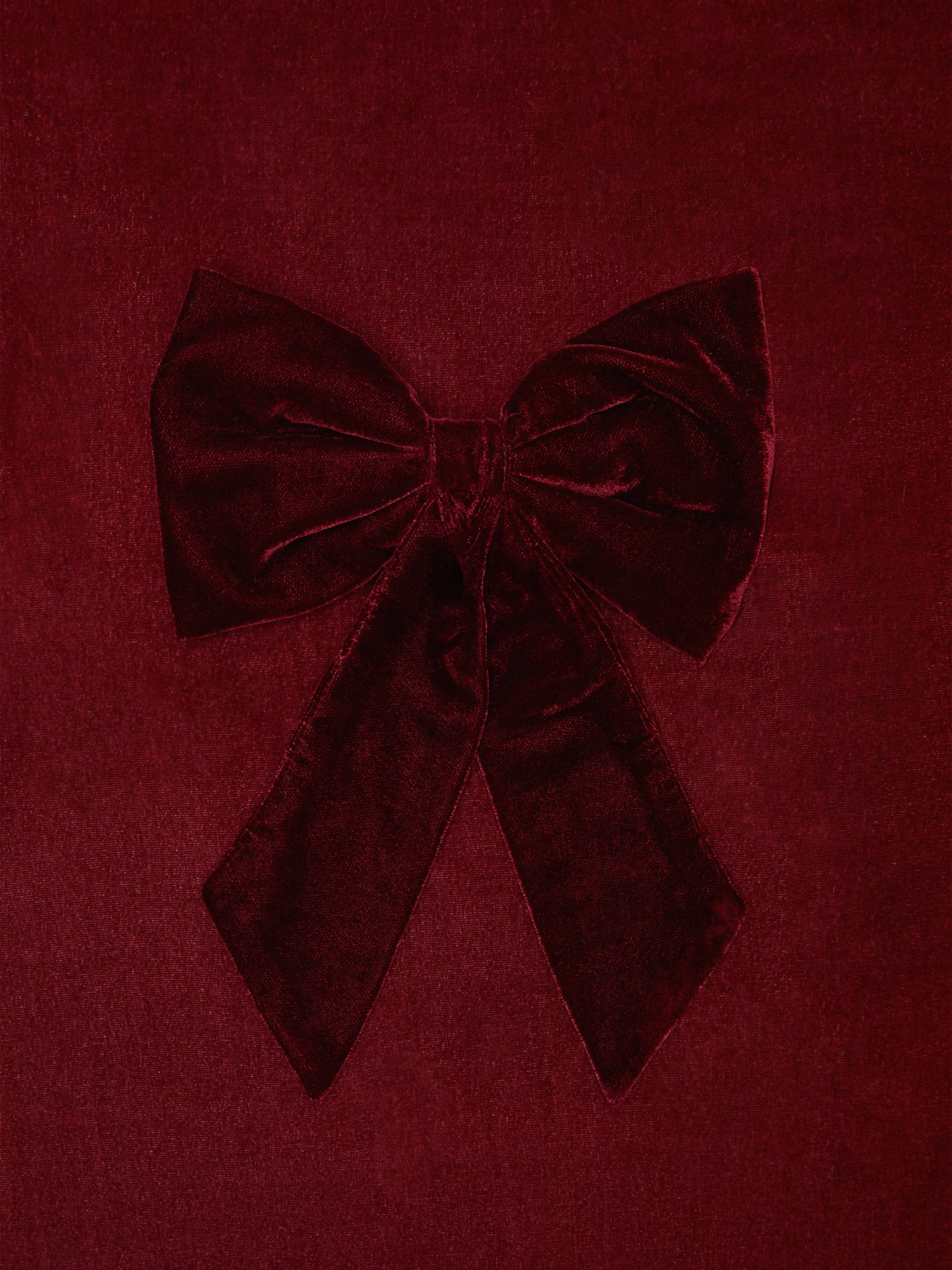 Velvet Bow Hairclip | Burgundy