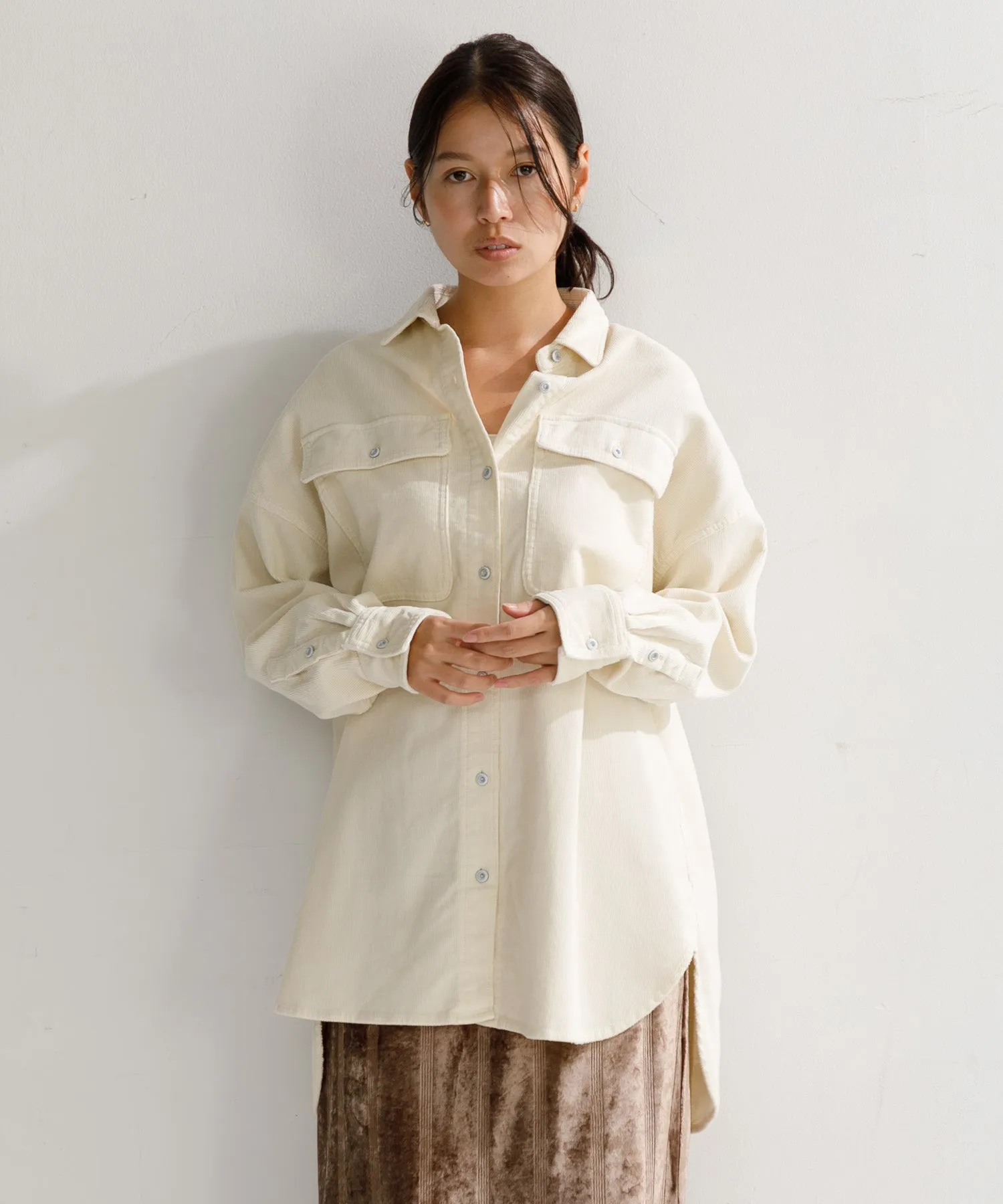 【WOMEN】Healthy denim Almond SHIRTS ビッグシャツ