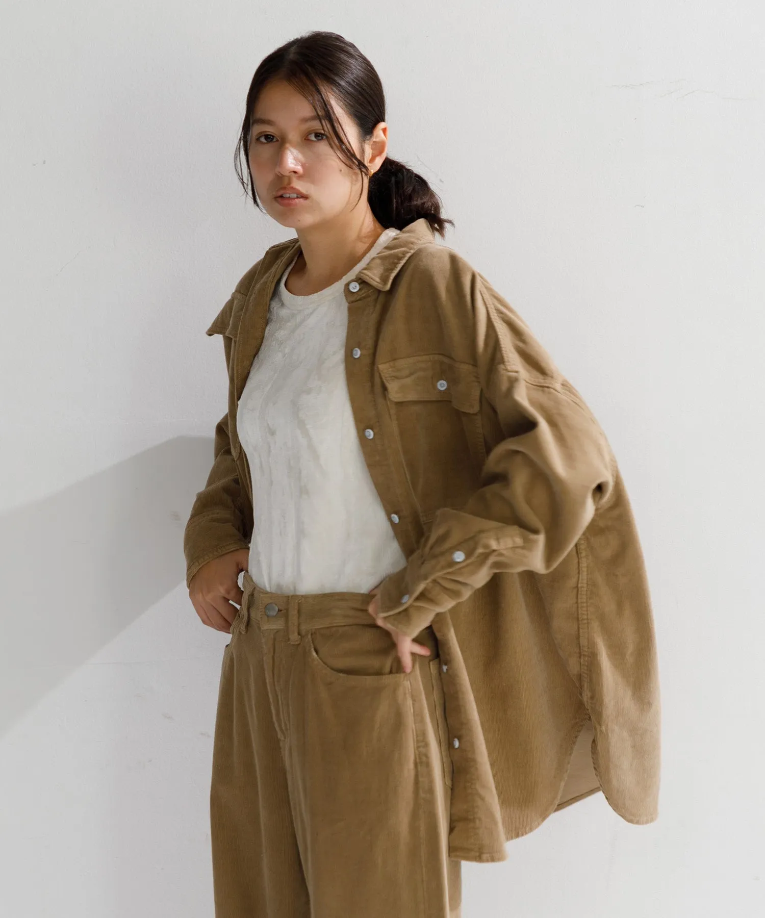 【WOMEN】Healthy denim Almond SHIRTS ビッグシャツ